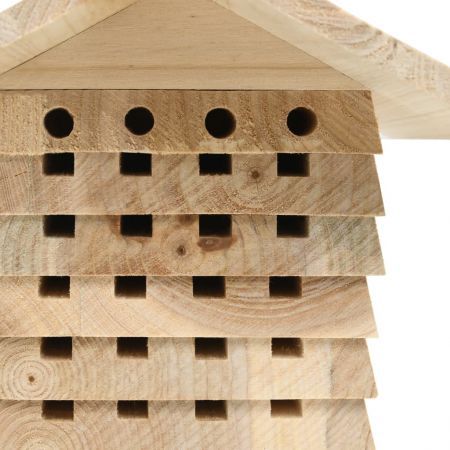 Bee Hotel Solid Firwood 22x20x20 cm