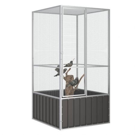 Bird Cage Anthracite 111x107x211.5 cm Galvanised Steel