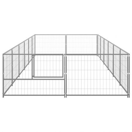 Dog Kennel Silver 12 m² Steel