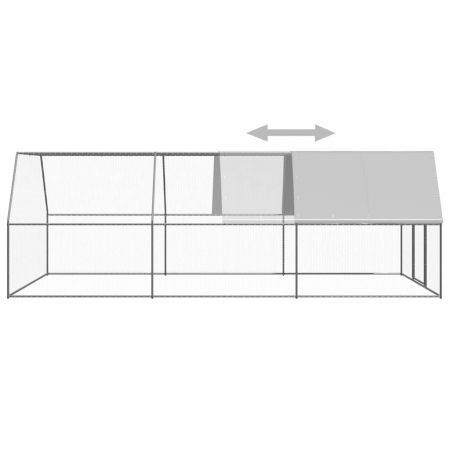 Outdoor Chicken Cage 3x6x2 m Galvanised Steel