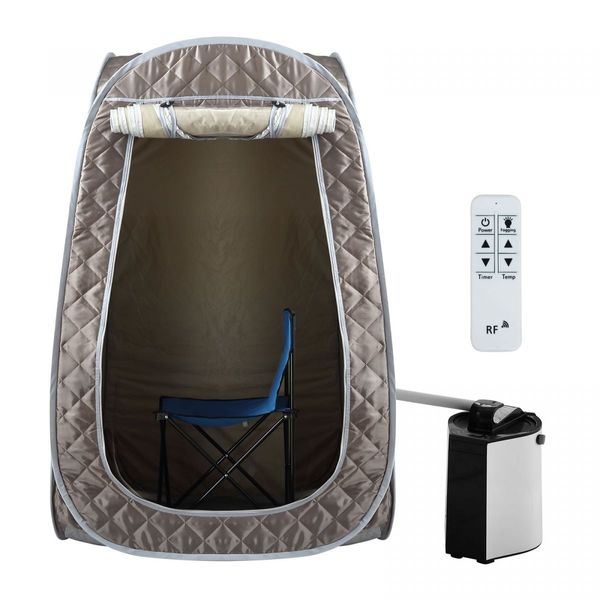 Sauna Steam Tent Foldable Steamer Heating Slimming Skin Spa Box Portable Room With Chair Remote Control Indoor