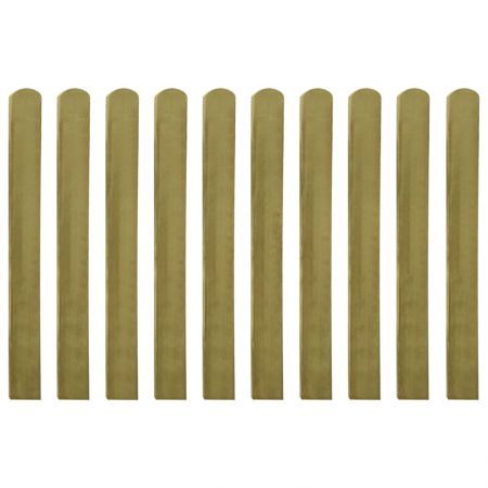 Impregnated Fence Slats 10 pcs Wood 100 cm