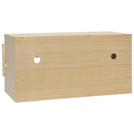 Chicken Laying Nest 3 Compartments 72x33x38 cm Solid Pine Wood