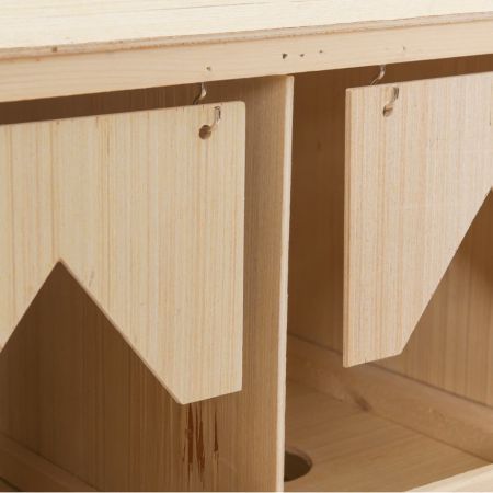 Chicken Laying Nest 3 Compartments 72x33x38 cm Solid Pine Wood