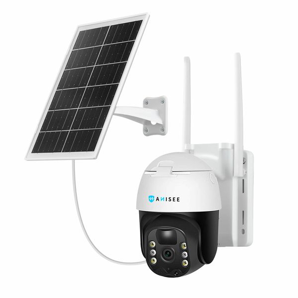 Solar Security Camera Wireless Outdoor CCTV WiFi Home Surveillance System 4MP PTZ Remote 2 Way Audio Color Night Vision