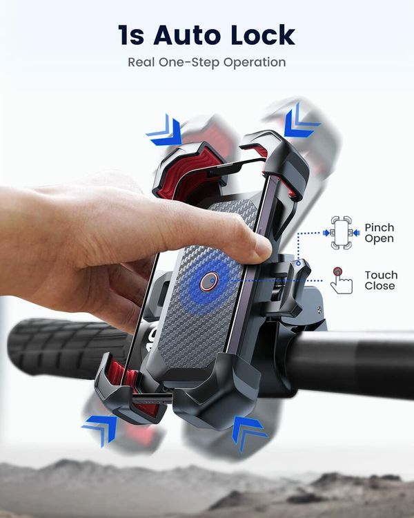 Motorcycle Phone Mount,Bike Phone Holder for Bicycle,Handlebar Phone Mount,Compatible with All Cell Phone