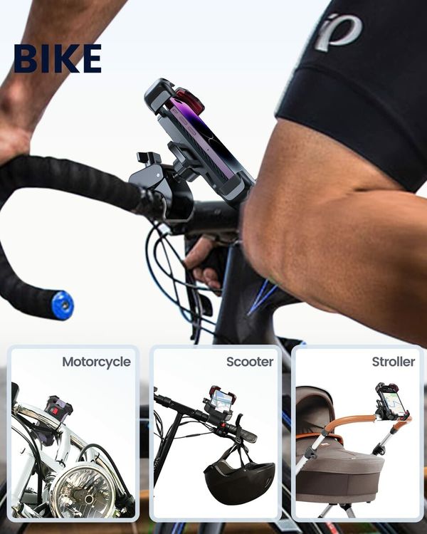 Motorcycle Phone Mount,Bike Phone Holder for Bicycle,Handlebar Phone Mount,Compatible with All Cell Phone