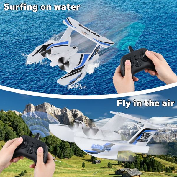 Hobby RC Airplanes,Sea Land & Air RC Plane,2.4GHZ Waterproof Rc Aircraft & 6-Axis Gyro Stabilization System,RC Float Plane