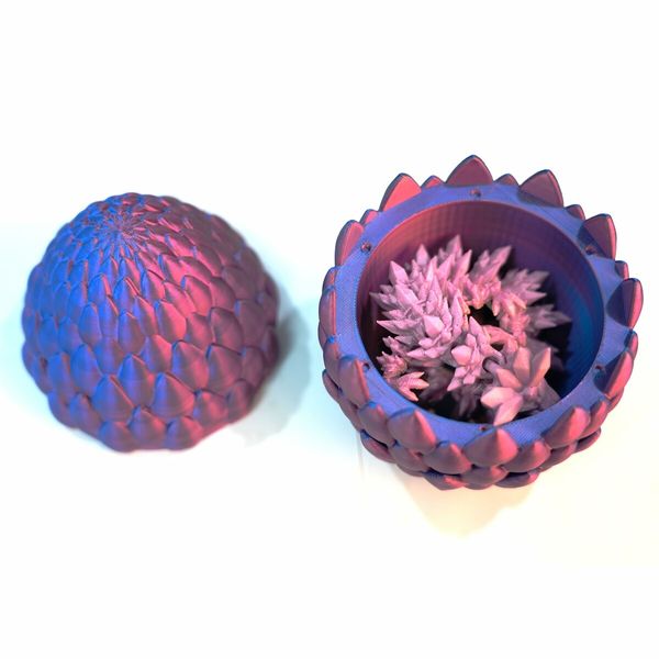 Dragon Egg,Red Mix Gold,Surprise Egg Toy with Flexible Dragon,3D Printed Gift,Articulated Dragon Egg Fidget Toy (Pink,12" Dragon )