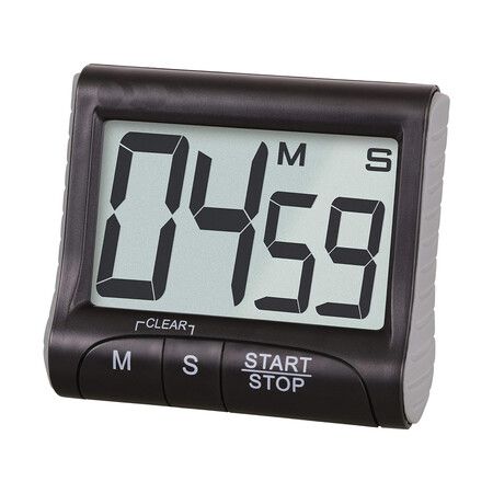 Digital Kitchen Timer and Stopwatch, Large Display, Bold Digits, Simple Operation, Loud Alarm, Magnetic Kickstand for Cooking and Classroom