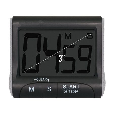 Digital Kitchen Timer and Stopwatch, Large Display, Bold Digits, Simple Operation, Loud Alarm, Magnetic Kickstand for Cooking and Classroom