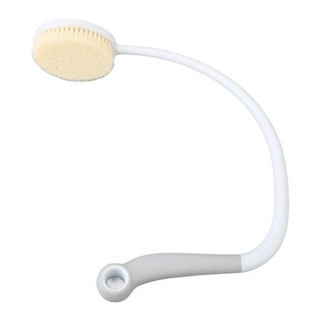 Curved Back Bath Brush for Elderly Frozen Shoulder, U Shape Shower Brush with Soft Bristles, Cleansing Scrubbe