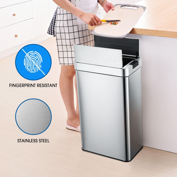 Smart Kitchen Waste Bin Trash Can 80L Sensor Rubbish Recycling Garbage Automatic Motion Office Basket