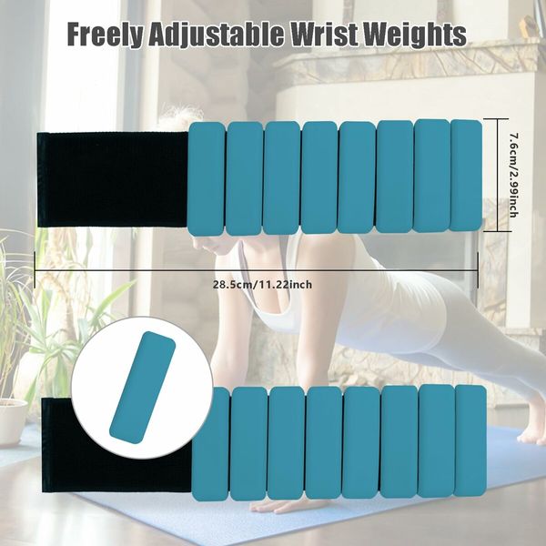 PEOERP Ankle Weights For Women Men, Adjtable Wrist Weighted Bracelet For Home Gym Workout Walking Running Travel Pilate Yoga Exercise Barre Strength Training Set Of 2 1lb Each P 198355431