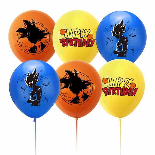 Dragon Ball Birthday Party Supplies Set,Includes Happy Banner Cake And Cupcake Toppers - 24 Latex Balloons for Kids Theme Birthday Party Decoration