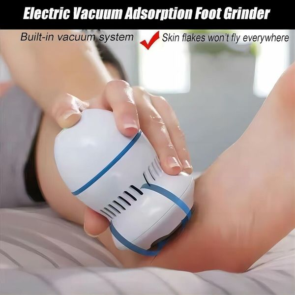 Electric Foot Grinder, Vacuum Absorption Electric Grinder, 8 Grinding Heads, 2 Speeds, Portable and Handheld for Care Anytime