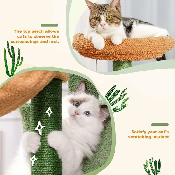 Cat Kitty Tree Tower Scratching Post Bed Sisal Scratcher Stand House Cave Furniture Condo Climbing Pole Play Castle Perch