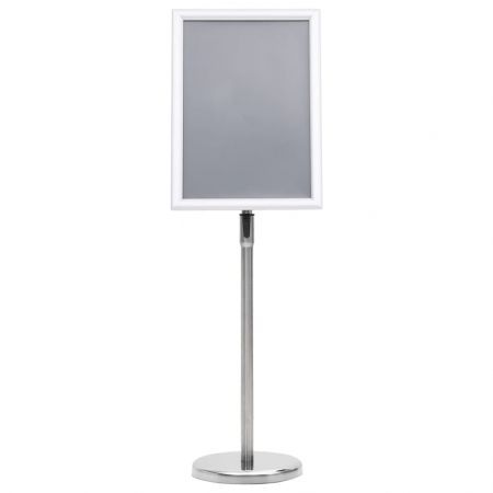 A3 Pedestal Poster Stand Silver Aluminium Alloy