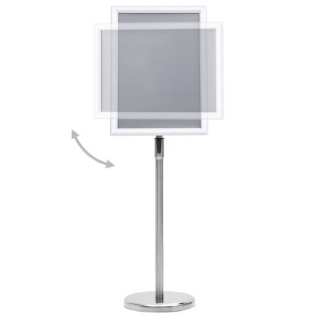 A3 Pedestal Poster Stand Silver Aluminium Alloy