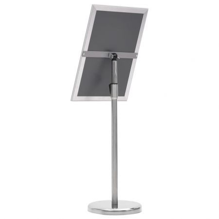 A3 Pedestal Poster Stand Silver Aluminium Alloy