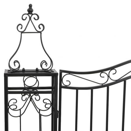 Garden Gate Black 121x8x150 cm Wrought Iron