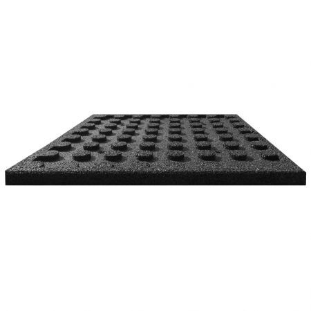 Fall Protection Tiles 12 pcs Rubber 50x50x3 cm Black