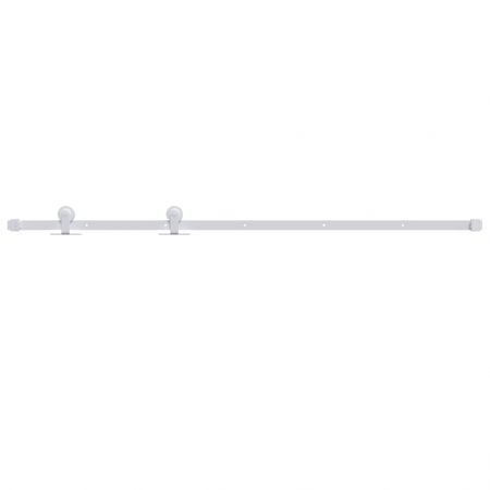 Sliding Door Hardware Kit 200 cm Steel White