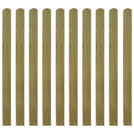 Impregnated Fence Slats 10 pcs Wood 120 cm