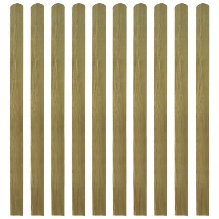 30 pcs Impregnated Fence Slats Wood 140 cm