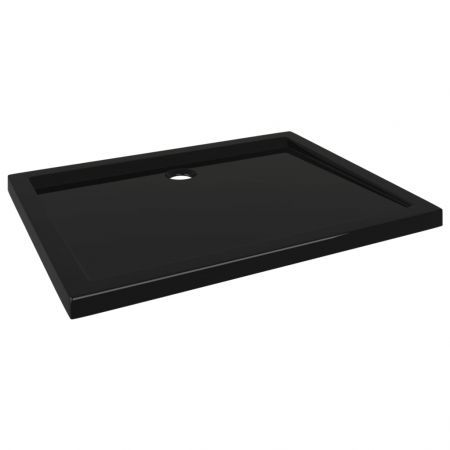 Rectangular ABS Shower Base Tray Black 80x100 cm