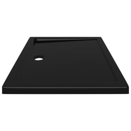 Rectangular ABS Shower Base Tray Black 80x100 cm