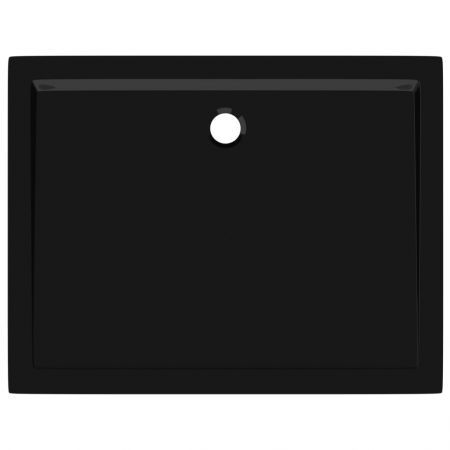 Rectangular ABS Shower Base Tray Black 80x100 cm