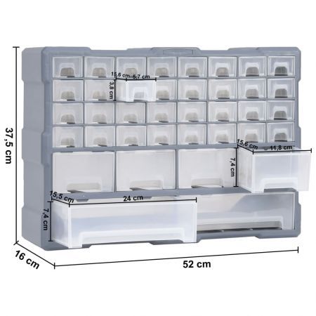 Multi-drawer Organiser with 40 Drawers 52x16x37.5 cm