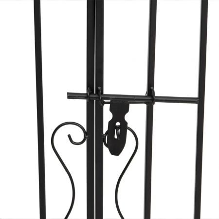 Garden Gate Black 121x8x120 cm Wrought Iron