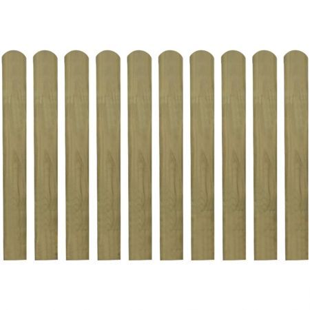 Impregnated Fence Slats 10 pcs Wood 80 cm