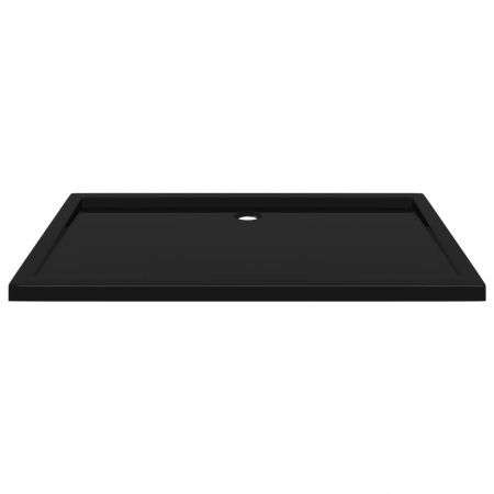 Rectangular ABS Shower Base Tray Black 70x120 cm