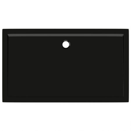 Rectangular ABS Shower Base Tray Black 70x120 cm