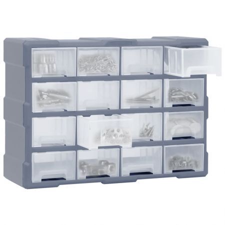 Multi-drawer Organiser with 16 Middle Drawers 52x16x37 cm