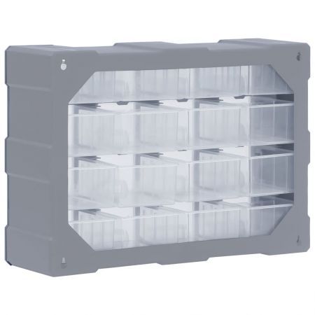 Multi-drawer Organiser with 16 Middle Drawers 52x16x37 cm