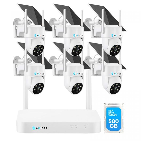 6x Wifi Security Camera Wireless CCTV Home PTZ Outdoor Solar System 4MP 16CH NVR