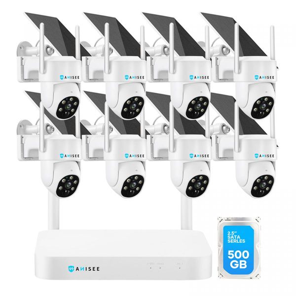 8x Wifi Security Camera Wireless Solar CCTV Home PTZ Outdoor System 4MP 16CH NVR