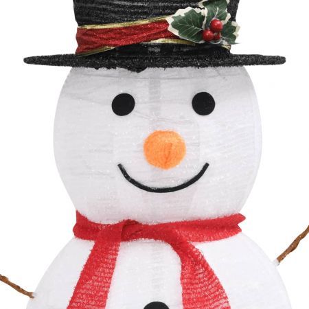 Decorative Christmas Snowman Figure with LED Luxury Fabric 90cm