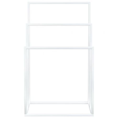 Freestanding Towel Rack White 48x24x79 cm Iron