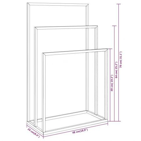 Freestanding Towel Rack White 48x24x79 cm Iron