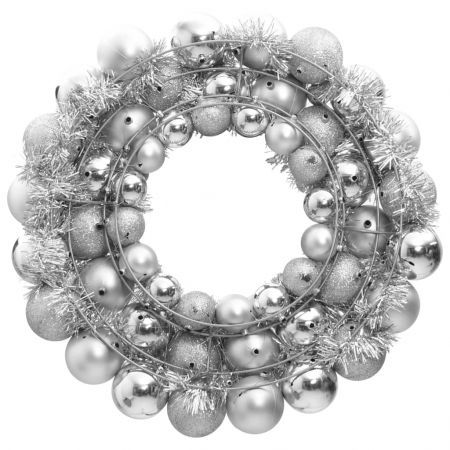 Christmas Wreath Silver 45 cm Polystyrene