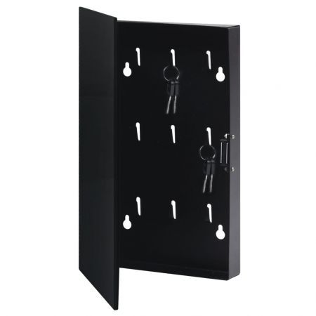 Key Box with Magnetic Board Black 30x20x5.5 cm