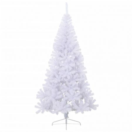 Artificial Half Christmas Tree with Stand White 210 cm PVC