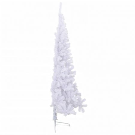 Artificial Half Christmas Tree with Stand White 210 cm PVC