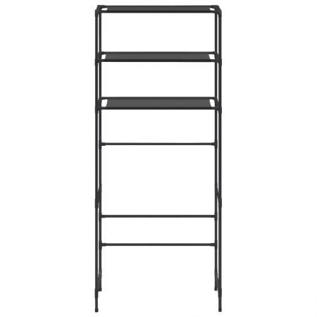 3-Tier Storage Rack over Laundry Machine Black 69x28x169 cm