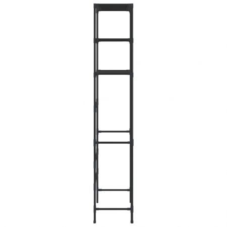 3-Tier Storage Rack over Laundry Machine Black 69x28x169 cm